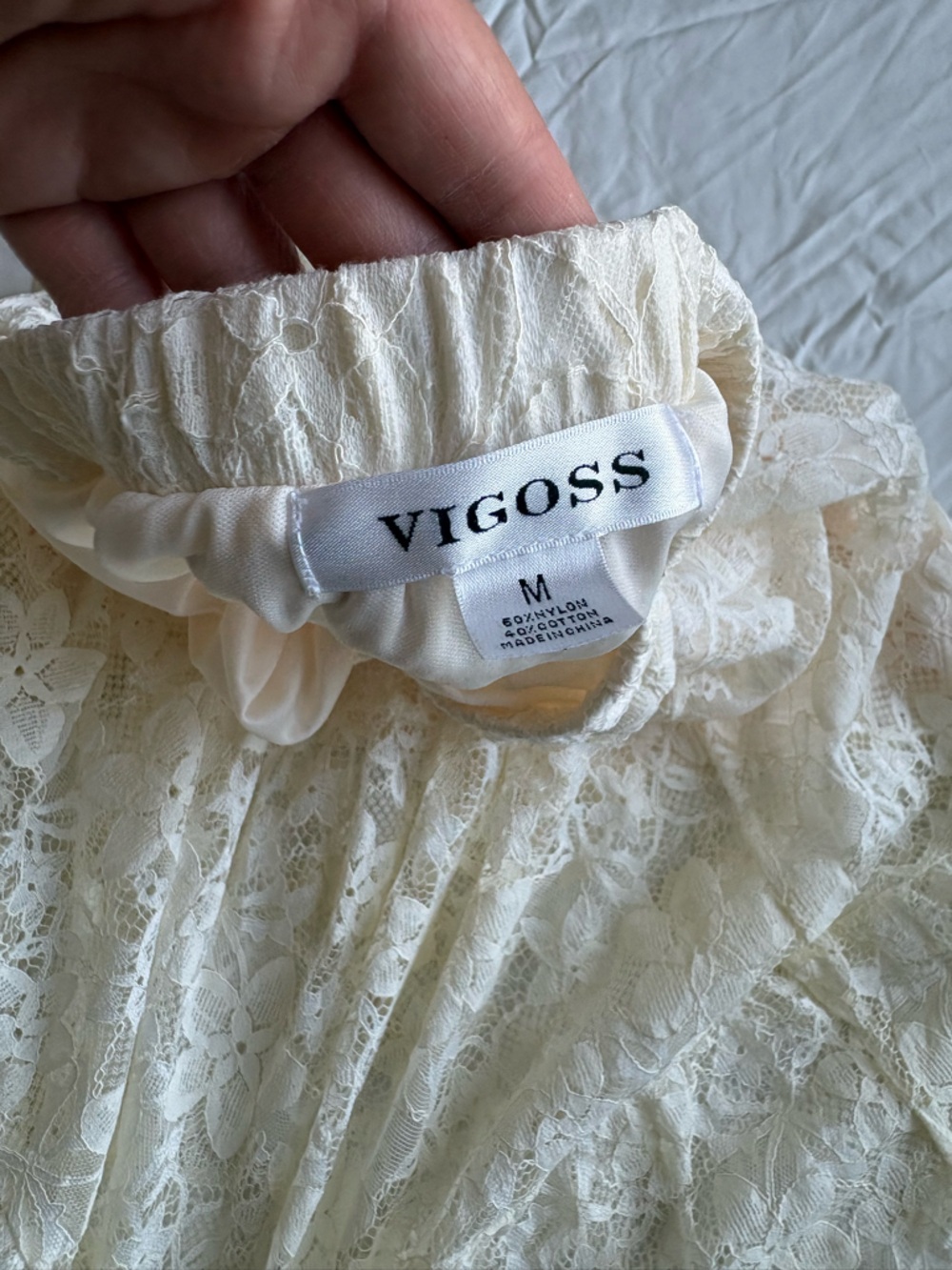 Ivory Lace Maxi Skirt - Picture 4 of 6
